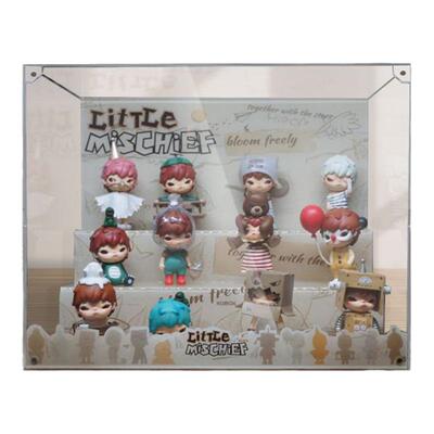 KGBOXPOPMART泡泡玛特MOLLY小小的使坏透明手办亚克力展示盒收纳