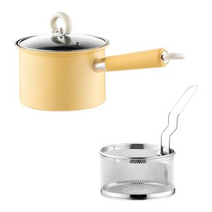 onlycook油炸锅带滤网家用天妇罗小炸锅多功能泡面锅汤锅不粘煎锅