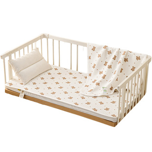 米苏夹棉针织棉儿童床笠纯棉床罩宝宝床垫套婴儿床垫保护罩床笠罩