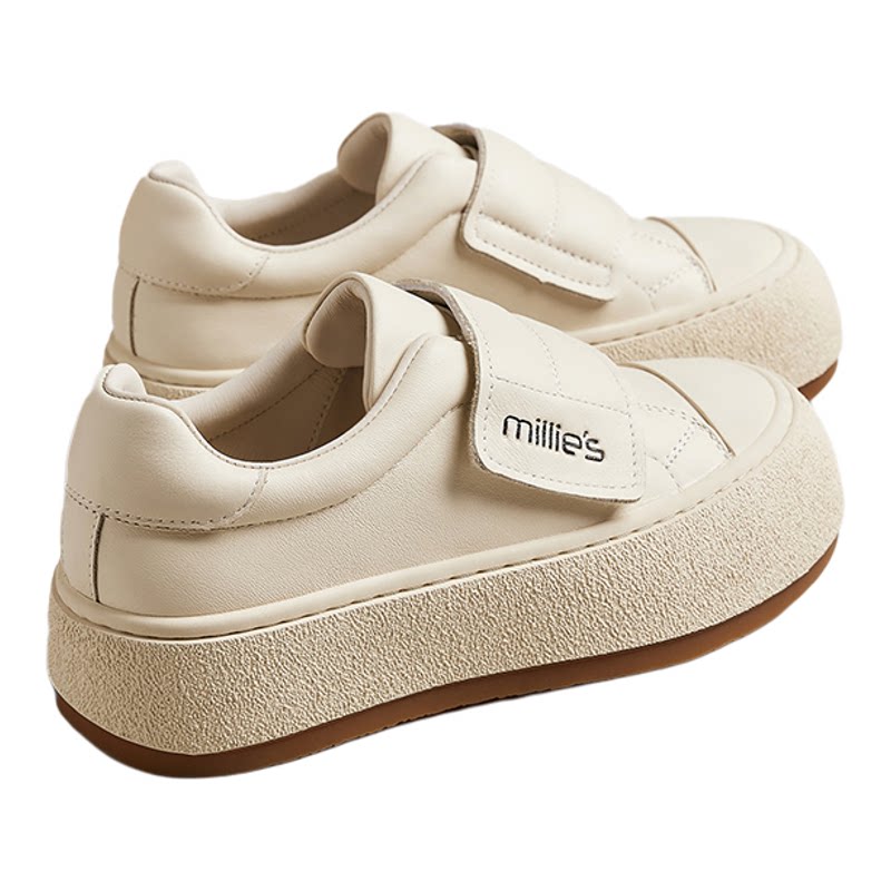 MILLIE'S妙丽真皮厚底板鞋巨好看