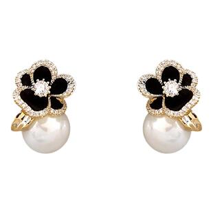 珍珠款小香风花朵耳环女2026新款爆款高级感气质耳坠独特漂亮耳饰