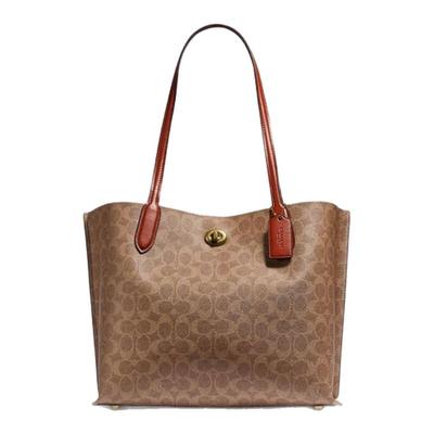 COACH/蔻驰女包香港直邮专柜款Willow托特包老花大容量单肩手提包