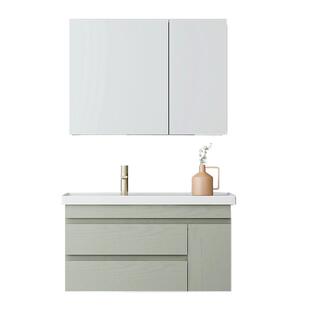 箭牌浴室柜洗手盆柜组合多层实木现代简约陶瓷一体盆卫生间洗漱台