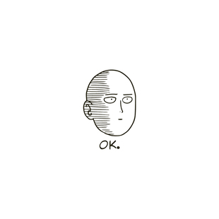 TLP镂空车贴 一拳超人one punch man琦玉老师ok表情包装饰防水贴