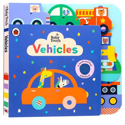 进口英文原版绘本Ladybird Baby Touch Vehicles小瓢虫交通工具触摸书错层书 大开本纸板触摸书 0-3岁宝宝多元认知开拓思维