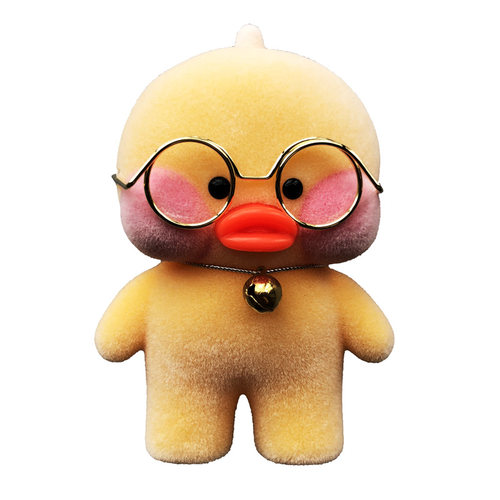 玻尿酸鸭可爱立体冰箱贴韩国植绒Q版动物小公仔吸磁性贴家居装饰