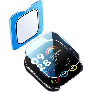 适用红米watch4钢化膜米watchs4秒贴膜智能手表红米手环保护膜一秒贴膜防爆全屏覆盖防摔