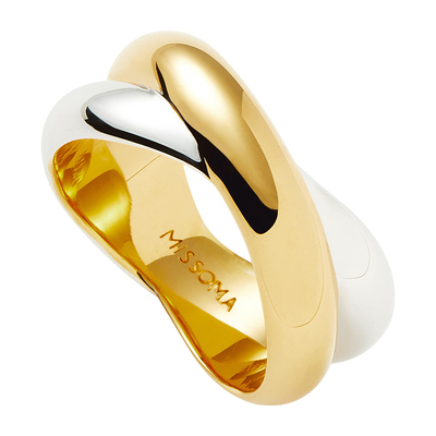 Missoma金银双生复古双圈戒指