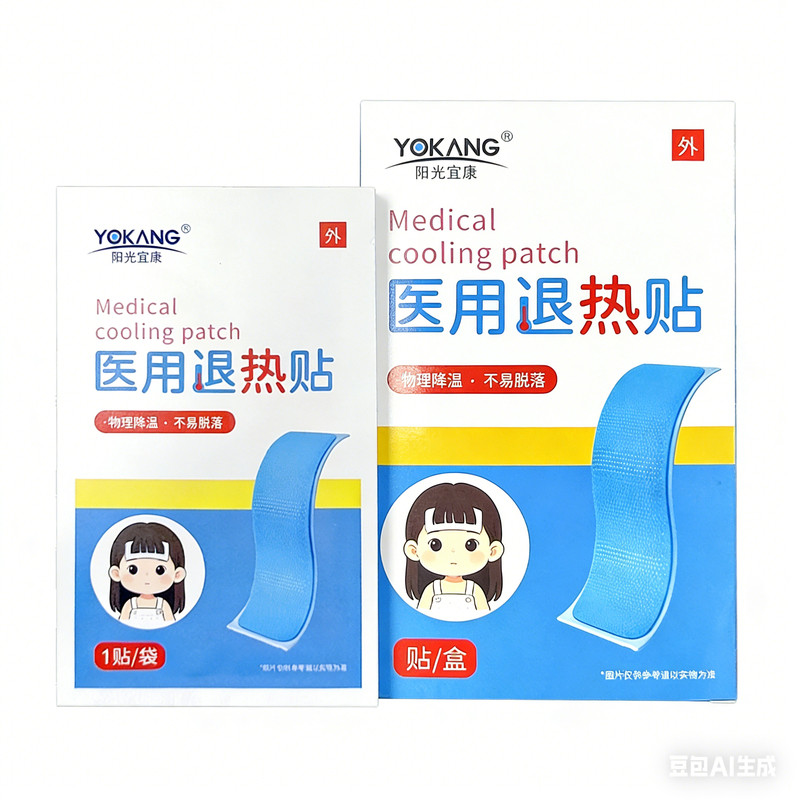 阳光宜康医用退热贴物理降温成人儿童退热贴温和不刺激散热冰贴