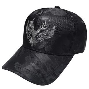 小众男士帽子潮薄款个性刺绣鹿头潮牌女款春款洋气时尚网红鸭舌帽