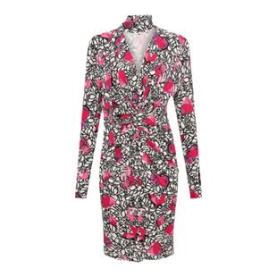 [博主同款]DVF植物印花天丝羊毛修身显瘦连衣裙DL4R045