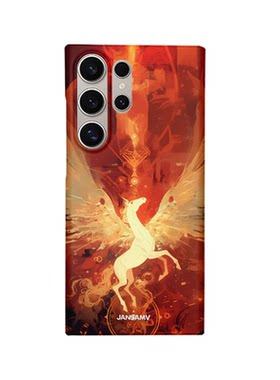 烈焰飞马适用三星S23ultra手机壳s24/s22/s21/note20ultra半包硬壳ZFlip5/4/3韩国涂层菲林个性创意潮流新