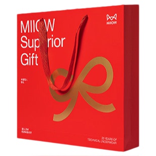 猫人红品礼盒手提袋【尺寸仅限于保暖套装，棉质家居服】