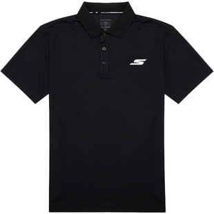 Skechers斯凯奇男子POLO衫秋新款休闲翻领短袖运动上衣 P122M053