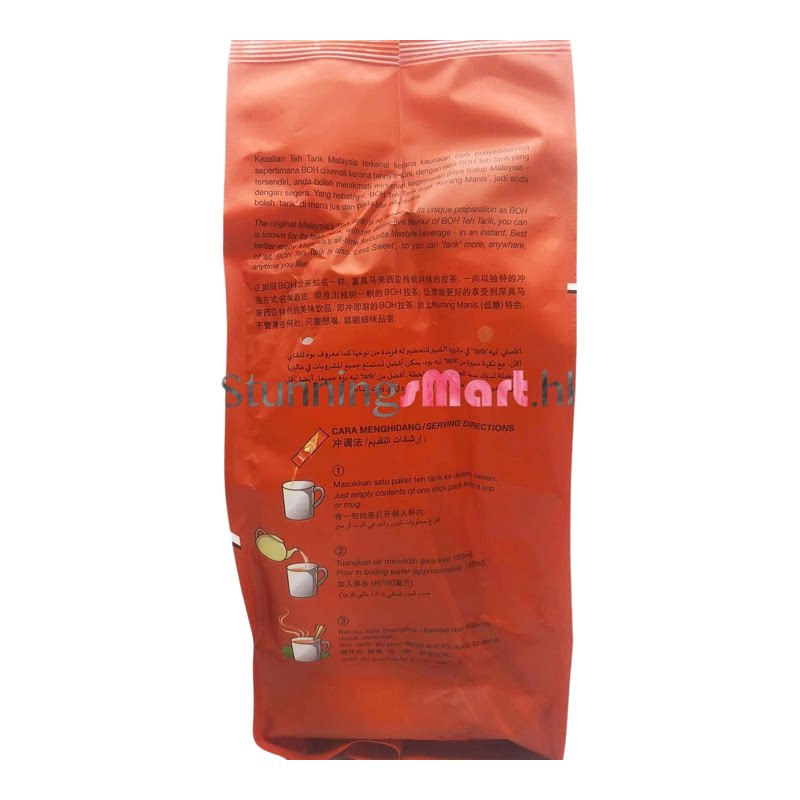 BOH经典原味少甜Teh Tarik Original即溶拉茶12x27.0g/ml膳食纤维
