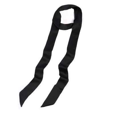 ins纯色细窄长条丝巾装饰腰带