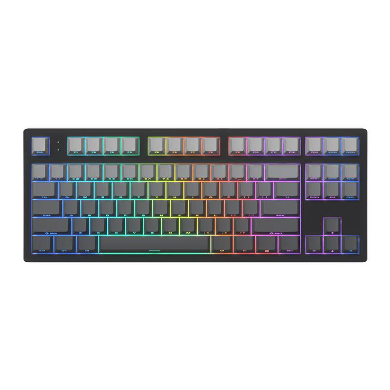 腹灵mk870pro极昼侧刻机械键盘有线无线蓝牙客制化电竞办公静音轴