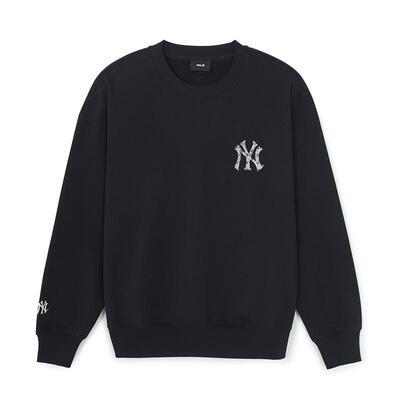 MLB官方 男女同款情侣休闲时尚老花背标圆领卫衣26春季新款MTM09