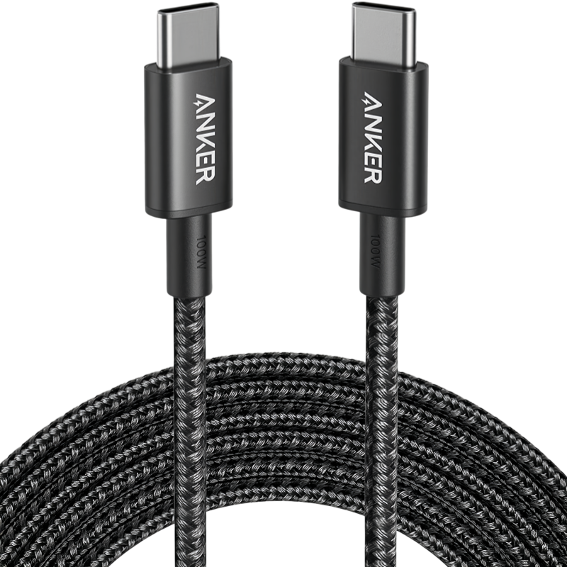 Anker新款100W双typeC快充数据线