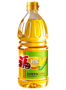福到家玉米胚芽油非转基因压榨一级玉米油家用烘焙900ml植物油