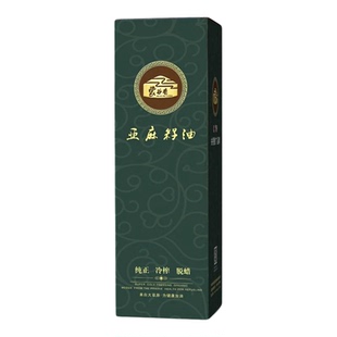 蒙谷香有机亚麻籽油500ml亚麻酸61.8%冷榨凉拌菜油生吃煲汤低温