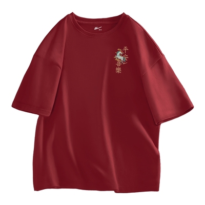 回力纯棉短袖男款春秋过年战衣