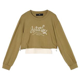 曼天雨专柜撤柜正品 YA春装2026新款短款长袖+背心内搭两件套装女