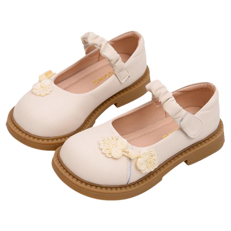 女童古风皮鞋真皮儿童汉服公主鞋