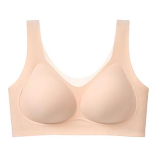 古今薄无钢圈无痕粉底液7A抗菌内衣女背心收副乳女士透气文胸