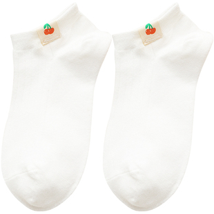 袜子短袜女纯棉浅口春秋款船袜可爱日系白色ins潮短款春夏季薄款