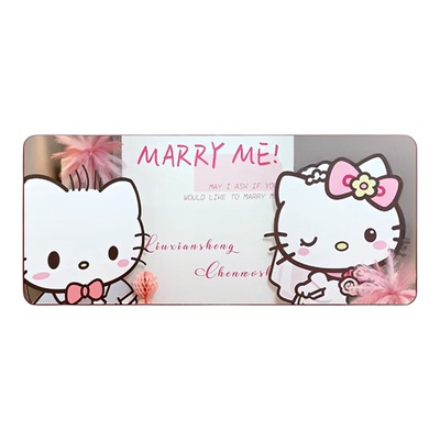 情人节浪漫表白HelloKitty主题室内外求婚布置酒店家里氛围感装饰