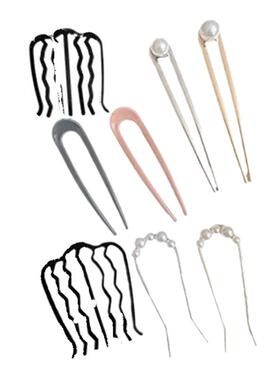 高级感珍珠发夹丸子固定神器