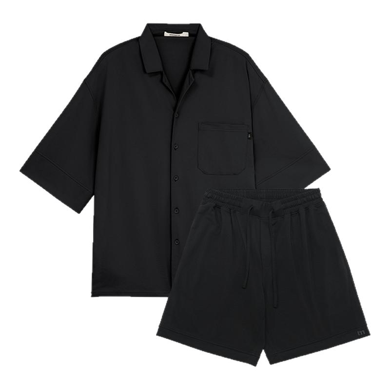 BODYDREAM BM冰絲睡衣男夏季25新款涼感家居服寬松休閑短袖套裝