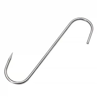 304不锈钢腊肉钩子S型挂钩烧烤鸭香肠鱼牛猪吊挂肉勾子尖头s形晾