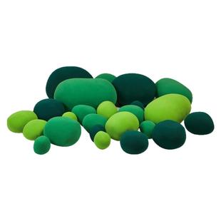 石头帮彩色鹅卵石糖果石头抱枕活动儿童游乐场景装饰民宿沙发靠垫