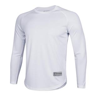 运动T恤男女春秋季薄款长袖户外圆领跑步健身衣服宽松田径训练服