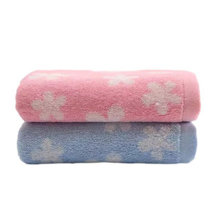 上海老字号钟牌414纯棉吸水洗脸巾柔软舒适面巾清新彩条缎档毛巾