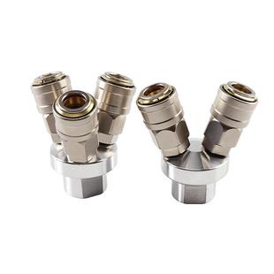 C式自锁快速气管接头SM圆三通二通Y/V插爪气动工具气泵空压机接头