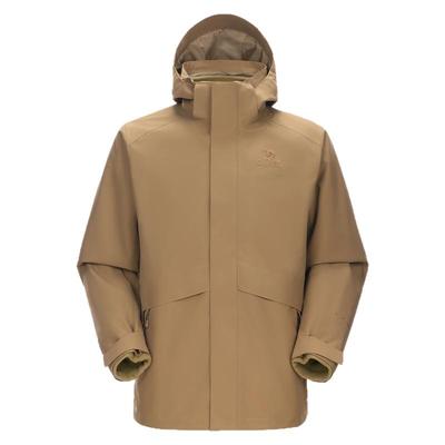 骆驼男装冲锋衣三合一男款户外夹克外套内胆摇粒绒三防登山徒步冬