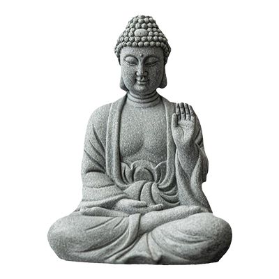 恬静生活茶宠摆件青砂石坐佛