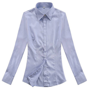 2022新款农业银行工作服女衬衫长短袖紫色农行蓝衬衣职业行服工装