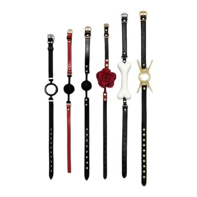 硅胶堵嘴口咬球合集 玫瑰狗骨头不伤牙角色扮演强制张嘴道具