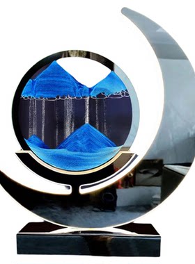 客厅流沙画摆件夜灯台灯解压沙漏