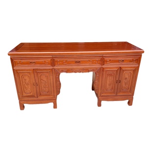 红木进口菠萝格木财神台花梨木98全实木贡奉桌108财神供桌厂直销