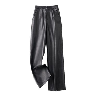 海宁真皮皮裤女2025秋冬新款直筒