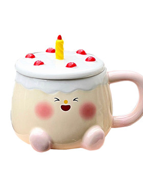 陶瓷生日礼物蛋糕蜡烛马克杯