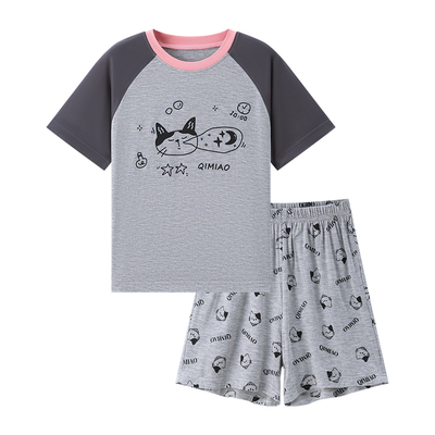 夏莫冰丝代尔儿童短袖套装男