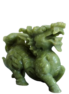 手工岫玉雕刻貔貅摆件镇宅招财