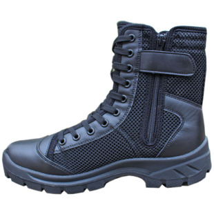 冬季保安鞋男高帮地铁安保执勤鞋帆布特训加绒保暖安检女棉鞋靴子