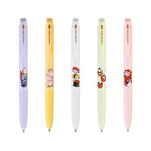 日本uni三菱铅笔中性笔UMN-185美食馆系列按动式UMN155限定款刷题办公黑色笔低阻尼顺滑水笔0.5mm